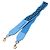 Cinghia per Spalla in Tela e Pelle VERSACE 37,8"" Azzurro Chiaro Oro Auth hk3507 D'oro Blu chiaro