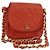 CHANEL Borsa a Spalla Matelassé in Pelle di Agnello Arancione Oro CC Auth 107881SAV D'oro