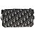 Borsa a spalla in tela obliqua Trotter Christian Dior in coniglio blu Auth 108919SM - vista 2