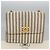CHANEL Borsa a Spalla Matelassé Striata in Tela Bianca Grigia CC Auth 110304SAV Marrone Bianco - vista 12