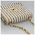 CHANEL Borsa a Spalla Matelassé Striata in Tela Bianca Grigia CC Auth 110304SAV Marrone Bianco - vista 14