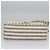 CHANEL Borsa a Spalla Matelassé Striata in Tela Bianca Grigia CC Auth 110304SAV Marrone Bianco - vista 6