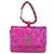 CHANEL Pochette Matelassé Pelle Verniciata Rosa Argento CC Auth bs29324SM - vista 13