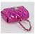 CHANEL Pochette Matelassé Pelle Verniciata Rosa Argento CC Auth bs29324SM - vista 6