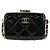 Borsa a Spalla con Catena CHANEL Pelle Verniciata Nera Oro CC Auth 134911SAM Nero D'oro - vista 13