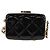 Borsa a Spalla con Catena CHANEL Pelle Verniciata Nera Oro CC Auth 134911SAM Nero D'oro - vista 2