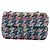 Borsa a Spalla con Catena CHANEL Tweed Blu Oro CC Auth 134856SM D'oro - vista 13