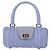 Borsa a mano Gancini in rattan viola e oro Auth 141146SAV di Salvatore Ferragamo - vista 13