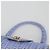 Borsa a mano Gancini in rattan viola e oro Auth 141146SAV di Salvatore Ferragamo - vista 8
