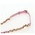CHANEL Borsa a Spalla Matelassé in Pelle di Agnello Rosa Oro CC Auth 140756SAM D'oro - vista 16