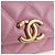 CHANEL Borsa a Spalla Matelassé in Pelle di Agnello Rosa Oro CC Auth 140756SAM D'oro - vista 23