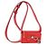 LOUIS VUITTON Micro Steamer Bolsa de Hombro de Cuero Roja M23837 LV Auth 137151SM