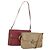 Borsa a mano Christian Dior in pelle 2 pezzi Bordeaux Beige Auth fm5166