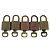 LOUIS VUITTON Set di 5 Lucchetti in metallo Oro LV Auth 173292 D'oro - vista 2