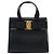 Borsa a mano Vala in pelle nera e oro di Salvatore Ferragamo Auth gh1933 Nero D'oro - vista 13