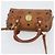 Borsa Boston Mini Logogram Vicetos MCM in pelle PVC 2 in 1 marrone oro Auth LNZ803 D'oro - vista 6