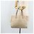 CHANEL Nova Bolsa Tote de Viagem Nylon Bege Ouro CC Auth ti3788 Dourado - vista 22