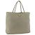 PRADA Borsa a mano in nylon beige argento Auth AMZ343