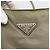PRADA Borsa a mano in nylon beige argento Auth AMZ343 - vista 17