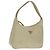 PRADA Borsa a mano in nylon avorio argento Auth 166457 Crudo