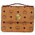 Borsa a Spalla MCM Logogram Vicetos in Pelle PVC Marrone Oro Auth 152173A D'oro - vista 13