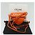 Céline Bolsa de Ombro Triangular de Couro Laranja Auth MY058M - vista 12