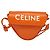 Céline Bolsa de Ombro Triangular de Couro Laranja Auth MY058M - vista 13