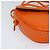 Céline Bolsa de Ombro Triangular de Couro Laranja Auth MY058M - vista 14