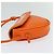 Céline Bolsa de Ombro Triangular de Couro Laranja Auth MY058M - vista 3