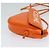 Céline Bolsa de Ombro Triangular de Couro Laranja Auth MY058M - vista 4