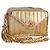 CHANEL Borsa a Spalla Matelassé in Pelle di Agnello Rossa Oro CC Auth 134958SV Rosso D'oro