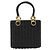 Gancini Handtasche aus Rattan in Schwarz und Gold Salvatore Ferragamo Auth 138876V Golden - Ansicht 2