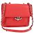 CHANEL Borsa a Spalla Matelassé in Pelle Rossa con Catena Argento CC Auth 138980M Rosso