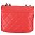 CHANEL Borsa a Spalla Matelassé in Pelle Rossa con Catena Argento CC Auth 138980M Rosso - vista 2