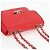 CHANEL Borsa a Spalla Matelassé in Pelle Rossa con Catena Argento CC Auth 138980M Rosso - vista 6