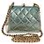 CHANEL Borsa a Spalla in Pelle Matelassé Verde con Catena CC Auth 136053SAV