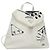 PRADA Backpack Nylon White Silver Auth 105813SAV Silvery