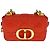 Borsa a spalla in pelle Caro Micro Chain Canage Christian Dior Arancione Auth 108920SAM - vista 13