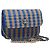 Borsa a Spalla con Catena CHANEL Raffia Blu CC Auth 115347SAM