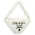 Borsa a Spalla PRADA Pile Bianco Argento Auth MX183SAM
