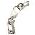 COLLANA LOUIS VUITTON LV Edge GM in metallo tono argento MP3000 Auth 116084SAM - vista 5