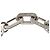 COLLANA LOUIS VUITTON LV Edge GM in metallo tono argento MP3000 Auth 116084SAM - vista 6