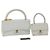 CHANEL Borsa a Spalla Matelassé in Pelle di Agnello Bianca CC Auth 32416SAM Bianco