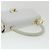CHANEL Borsa a Spalla Matelassé in Pelle di Agnello Bianca CC Auth 32416SAM Bianco - vista 6