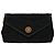 CHANEL Bolsa de ombro de corrente matelassé em pedra preta CC Auth 32695SAV Preto - vista 13