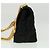 CHANEL Bolsa de ombro de corrente matelassé em pedra preta CC Auth 32695SAV Preto - vista 3