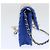 Borsa a Spalla con Catena CHANEL Raffia Blu Beige CC Auth 51139SV - vista 4