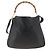 Borsa a Spalla in Pelle Gucci Bamboo 2way Nera Oro 001 1577 Auth gh2025 Nero D'oro - vista 13