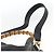 Borsa a Spalla in Pelle Gucci Bamboo 2way Nera Oro 001 1577 Auth gh2025 Nero D'oro - vista 14