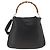 Borsa a Spalla in Pelle Gucci Bamboo 2way Nera Oro 001 1577 Auth gh2025 Nero D'oro - vista 2